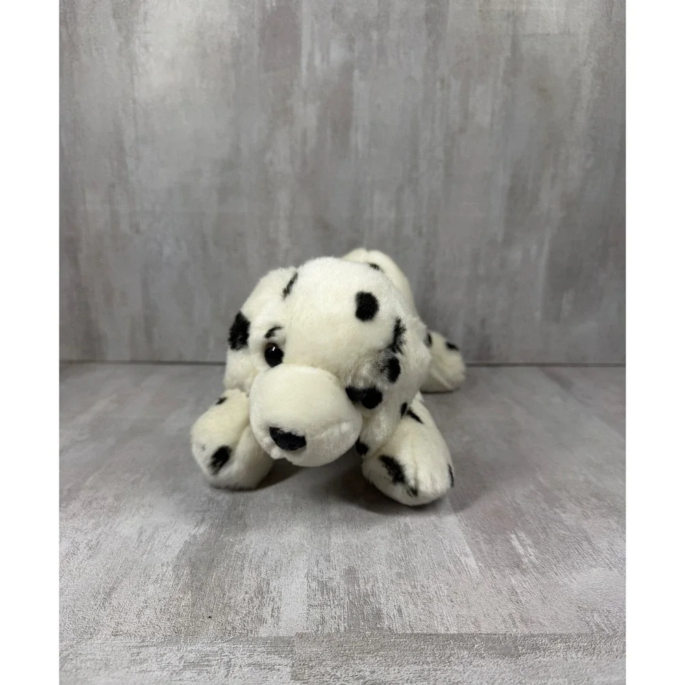 Aurora Dalmatian Dog Plush Stuffed Animal Black White Spotted Puppy 11 Inch